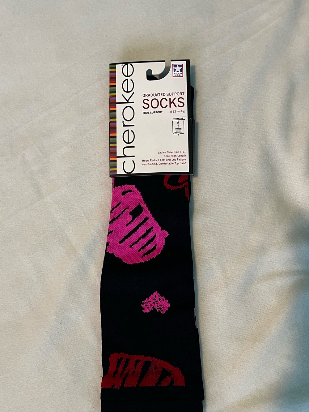 Cherokee medical/nursing compression socks. New in original package.